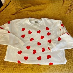 HEART deco sweatshirt/pull over y2kVALENTINES DAY